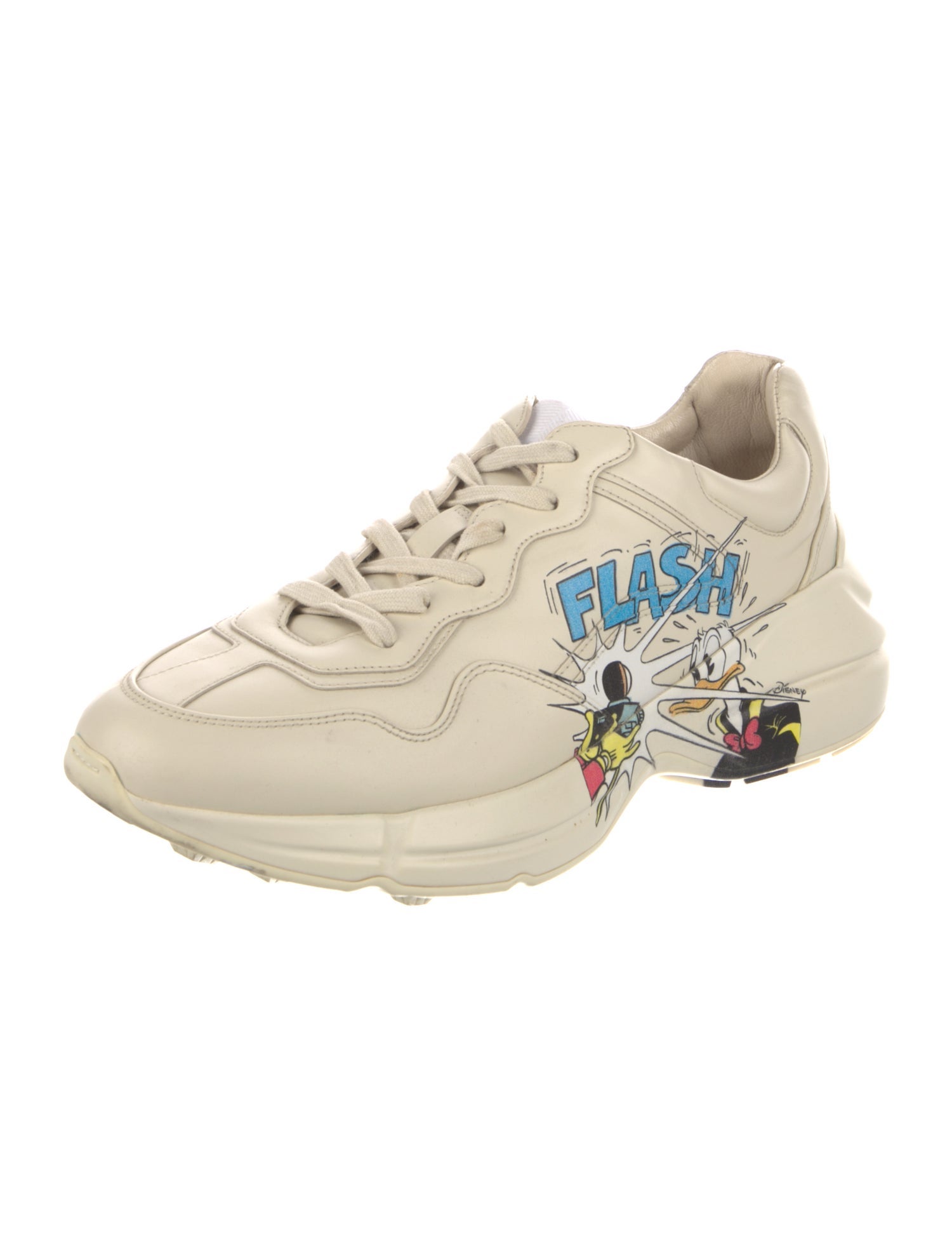 Gucci Leather Printed Sneakers